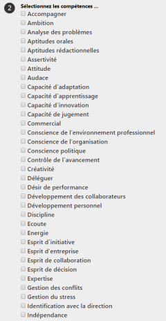 Sélection des métiers par les compétences de savoir-être