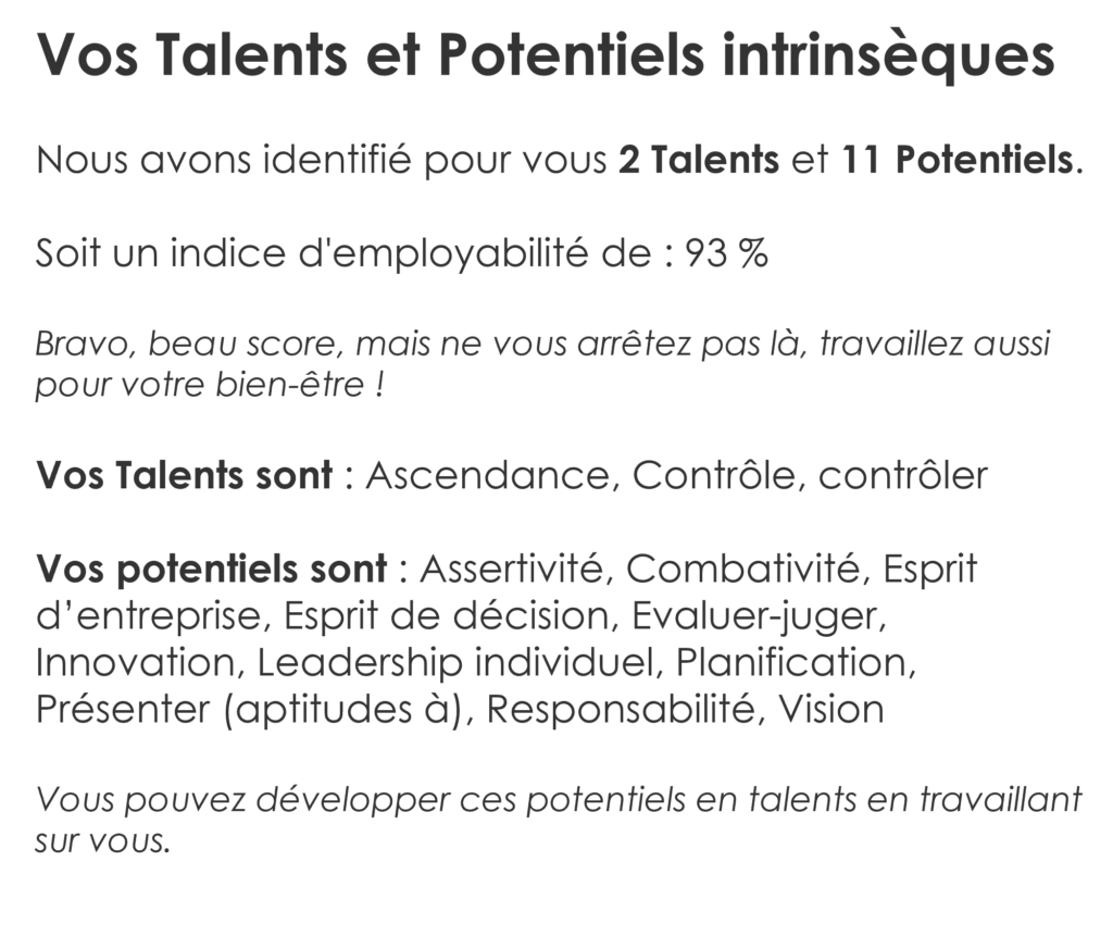 Rapport DeSI-P2T Liste des Talents et Potentiels intrinsèques